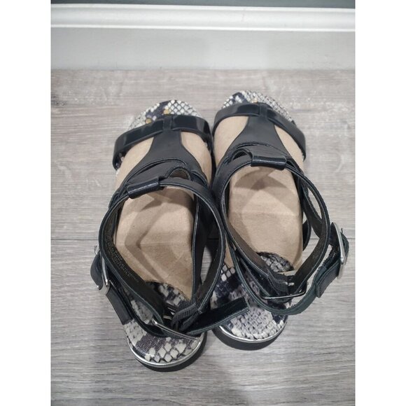 Donald Pliner Lido Snake Print Leather Wedge Open Toe Gladiator Sandals Sz 6.5M - Picture 3 of 16